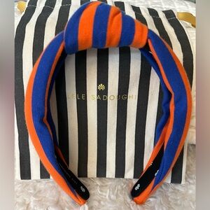 NWOT Lele Sadoughi Orange & Blue Stripe Headband